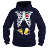 Image of Maternity Shirt Skeleton Baby Beer and Pizza T-shirt