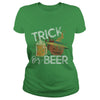Image of Trick Or Beer Funny Halloween Drinking Distressed T-Shirt