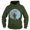 Image of A pumpkin scarecrow in the cornfield and Moon