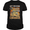 Image of FLIGHT ENGINEER Halloween Shirts My Broom broke T Shirts