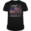 Image of Trump 45 Find Your Safe Space Snowflake Shirt