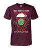 Image of Los Angeles Chargers - I just want to drink hot chocolate and watch Chargers T-shirt