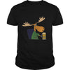 Image of Funny Cool Moose Drinking Beer Cartoon