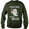 Image of I'm Just Here For The Boos - Halloween Wine Shirt