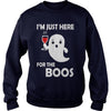 Image of I'm Just Here For The Boos - Halloween Wine Shirt