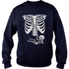 Image of Baby Skeleton Ribs Halloween Maternity Pregnant T-shirt