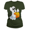 Image of Happy Halloween Ghost and Pumpkin