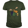 Image of Funny Cool Moose Drinking Beer Cartoon