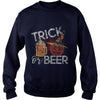 Image of Trick Or Beer Funny Halloween Drinking Distressed T-Shirt