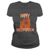 Image of Happy Halloween with Hooded Skeleton