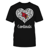 Image of Saginaw Valley State Cardinals - Lace Heart Logo