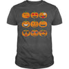 Image of EMOJI PUMPKIN T SHIRT FUNNY FACES HALLOWEEN THANKSGIVING