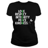 Image of Love Respect Integrity Peace Kindness