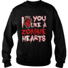 Image of Halloween I like you like a zombie heart Tshirts