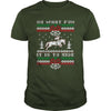 Image of ugly sweater christmas riding horse