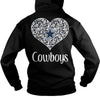 Image of DALLAS COWBOYS LACE HEART WITH LOGO