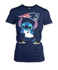 Image of New England Patriots Cute Stitch T-shirt