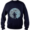 Image of A pumpkin scarecrow in the cornfield and Moon