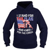 Image of I Stand For The Flag And Kneel For The Cross Patriot T shirt