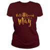 Image of Halloqueens are born in may funny halloween tshirt