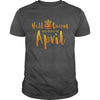 Image of Halloqueens are born in april funny halloween tshirt