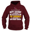 Image of happy birthday with the cardinals