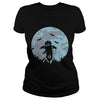 Image of A pumpkin scarecrow in the cornfield and Moon