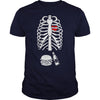 Image of Mens Beer Hamburger Skeleton Tee Pregnancy Costume Halloween