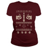 Image of Ugly Mario Christmas Sweater Womens Fitted VNeck TShirt SHIRT 2017