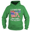 Image of I Stand For The Flag And Kneel For The Cross Patriot T shirt