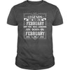 Image of LEGENDS ARE BORN ON FEBRUARY 06 T SHIRT FEBRUARY BIRTHDAY GIFTS