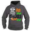 Image of Halloween ghost shirt kids boys all the ghouls love me son shirt