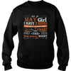 Image of AS A MAY GIRL I HAVE THREE SIDES TSHIRT BIRTHDAY GIFT SHIRT