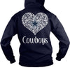 Image of DALLAS COWBOYS LACE HEART WITH LOGO
