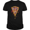 Image of Zombie Pizza Funny Scary Halloween Distressed T-Shirt