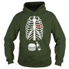 Image of Mens Beer Hamburger Skeleton Tee Pregnancy Costume Halloween