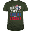 Image of This Girl Loves Her Rangers And Texans TShirt