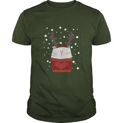 Cat Reindeer Funny Cat T Shirt