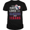 Image of This Girl Loves Her Rangers And Texans TShirt