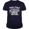 Image of Cute Halloween Witch Tees I Want To Be A White Witch Trick Or Treat Gift TShirt