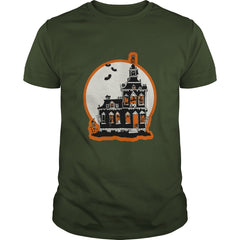 Vintage Style Haunted House - Happy Halloween