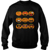 Image of EMOJI PUMPKIN T SHIRT FUNNY FACES HALLOWEEN THANKSGIVING