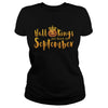 Image of Hallokings are born in september funny halloween tshirt