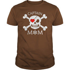 Captain Mom Pirate Theme T-Shirt Halloween