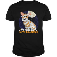 halloween corgi mummy T shirt