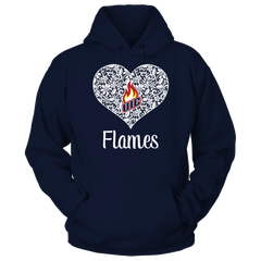 UIC Flames - Lace Heart Logo
