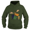 Image of Funny Cool Moose Drinking Beer Cartoon