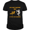 Image of Life Aint Nothin But Witches And Mummies Funny Halloween Shirt