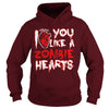 Image of Halloween I like you like a zombie heart Tshirts