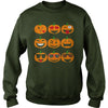 Image of EMOJI PUMPKIN T SHIRT FUNNY FACES HALLOWEEN THANKSGIVING